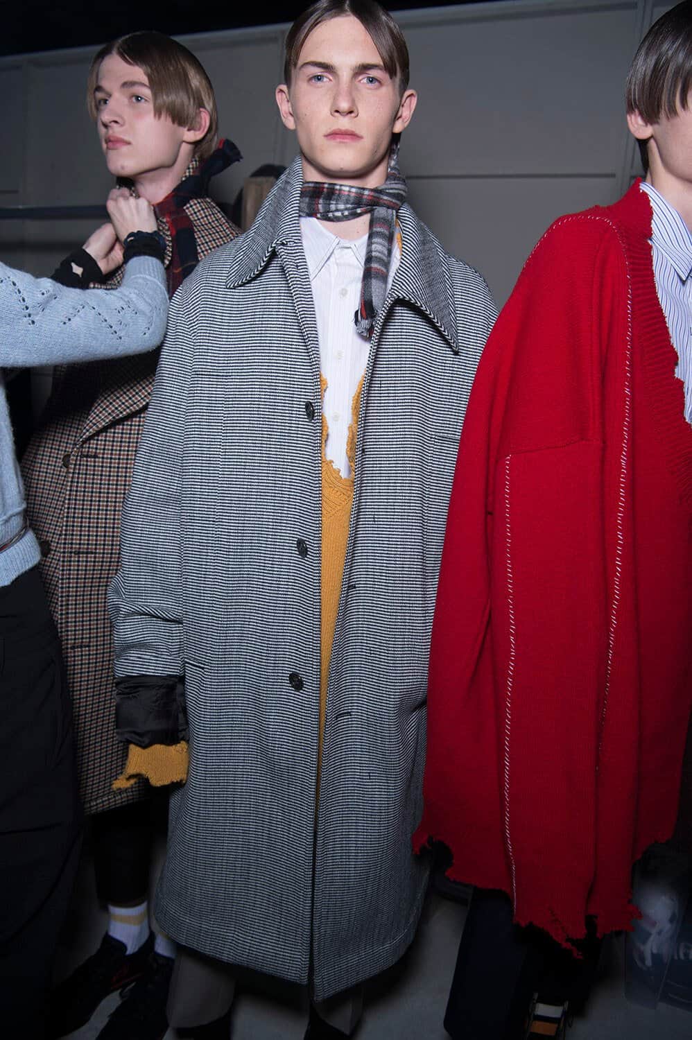 Raf RAF SIMONS 16aw ストライプ extra big 長袖シャツ Simons Fall
